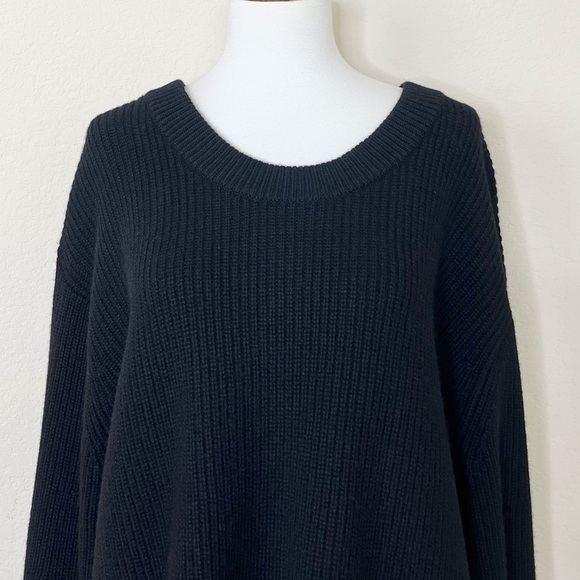 A.L.C. Jasper Colorblock Cuffs Ribbed Wool Cashmere Blend Sweater - Picture 8 of 16